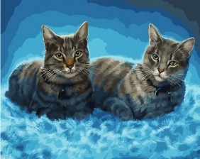 Картина по номерам Paintboy GX 28805 Облачные котики 40x50 см