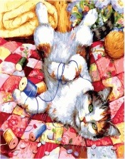 Картина по номерам Paintboy PK 41018 Игривый котик 40x50 см