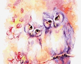 Картина по номерам Paintboy GX 4913 Две совушки 40x50 см