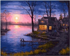 Картина по номерам Paintboy PK 68095 Отблески осеннего заката 40х50 см