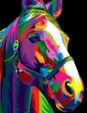 Картина по номерам Paintboy GX 27377 Радужная лошадь 40x50 см