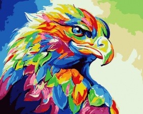 Картина по номерам Paintboy GX 30901 Радужный орел 40x50 см