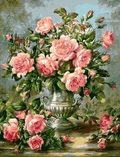Картина по номерам Paintboy GX 9447 Античная ваза с розами (Худ. Альберт Вильямс) 40x50 см