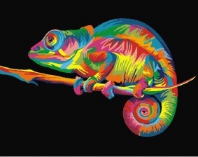 Картина по номерам Paintboy GX 26199 Радужный хамелеон 40x50 см