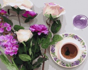 Картина по номерам Paintboy GX 28649 Нежное чаепитие 40x50 см