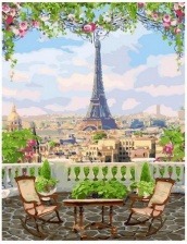 Картина по номерам Paintboy PK 68026 Парижская веранда 40х50 см