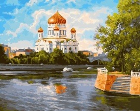Картина по номерам Paintboy GX 27335 Храм Христа Спасителя 40x50 см