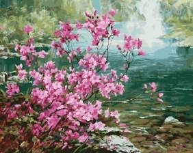 Картина по номерам Paintboy GX 8473 Багульник у реки 40x50 см