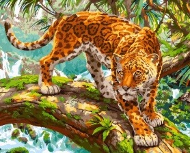 Картина по номерам Paintboy GX 27373 Крадущийся ягуар 40x50 см
