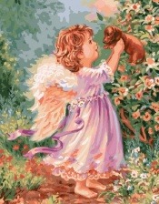 Картина по номерам Paintboy GX 8482 Рыжий ангел 40x50 см