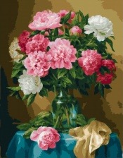 Картина по номерам Paintboy GX 32388 Пушистый букет пионов 40х50 см