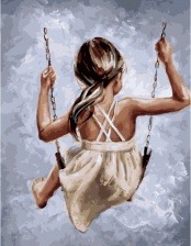 Картина по номерам Paintboy GX 32182 Девочка на качелях 40x50 см
