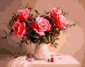 Картина по номерам Paintboy GX 5034 Розы и ягодки 40x50 см