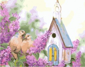 Картина по номерам Paintboy PK 41036 Скворечник у сирени 40x50 см