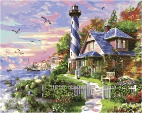 Картина по номерам Paintboy GX 33476 Чайки у маяка 40x50 см