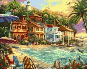 Картина по номерам Paintboy GX 33202 Курортный городок 40x50 см