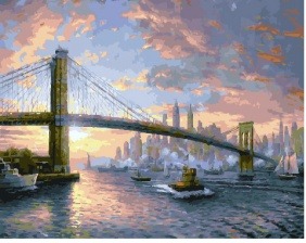 Картина по номерам Paintboy GX 25269 Рассвет над Нью-Йорком (Кинкейд)40x50 см