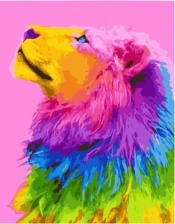Картина по номерам Paintboy PK 41067 Красочная грива льва 40x50 см