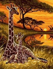 Картина по номерам Paintboy GX 32559 Африканские жирафы 40x50 см