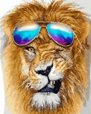Картина по номерам Paintboy PK 24050 (GX 28170) Модный лев 40x50 см