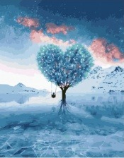 Картина по номерам Paintboy PK 41011 Ледяное дерево-сердце 40x50 см