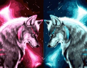Картина по номерам Paintboy GX 30336 Звездные волки 40x50 см