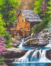 Картина по номерам Paintboy GX 27403 Мельница у реки 40x50 см