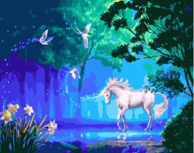 Картина по номерам Paintboy PK 19017 (GX 26929) Волшебный единорог 40x50 см