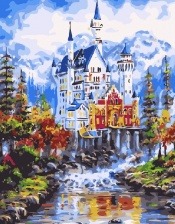 Картина по номерам Paintboy GX 7188 Замок Нойшванштайн осенью 40x50 см
