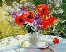Картина по номерам Paintboy GX 4417 Букет с маками 40x50 см