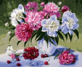 Картина по номерам Paintboy GX 24631 Роскошные пионы 40x50 см