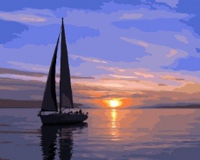 Картина по номерам Paintboy GX 31088 Отражение заката 40х50 см