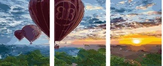 Картина по номерам ТРИПТИХ Paintboy PX 5115 Полёт на закате 3 шт. 40x50 см