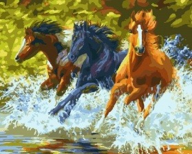 Картина по номерам Paintboy GX 7841 Скакуны 40x50 см