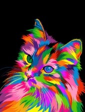 Картина по номерам Paintboy GX 30283 Радужный котёнок 40x50 см