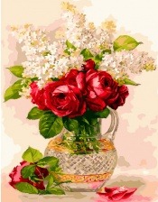 Картина по номерам Paintboy GX 29445 Цветы в хрустале 40x50 см