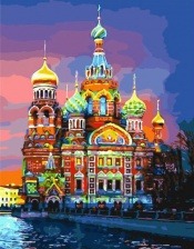 Картина по номерам Paintboy GX 32771 Вечерний Храм Спаса на Крови 40x50 см