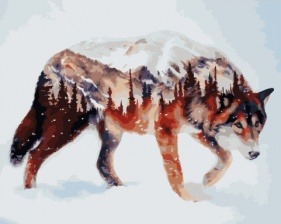 Картина по номерам Paintboy GX 34111 Волчий мир 40x50 см