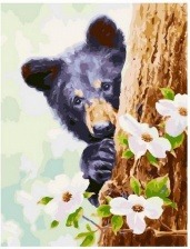 Картина по номерам Paintboy PK 68058 Любопытный медвежонок 40х50 см