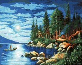 Картина по номерам Paintboy GX 3876 Лунный залив 40х50 см