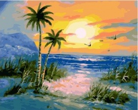 Картина по номерам Paintboy PK 41027 Закат у дикого берега 40x50 см