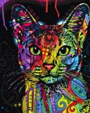 Картина по номерам Paintboy GX 9868 Радужный кот 40x50 см