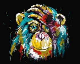 Картина по номерам Paintboy GX 25714 Радужная обезьяна 40x50 см
