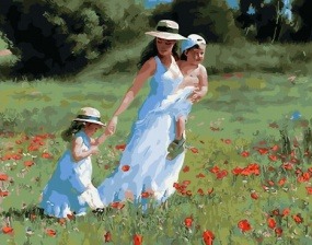 Картина по номерам Paintboy GX 32011 Прогулка с детьми 40х50 см