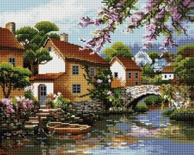 Алмазная мозаика GF 317 Мостик 40x50 см