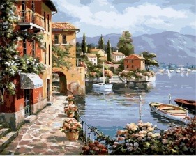 Картина по номерам Paintboy GX 6917 Летний городок 40x50 см