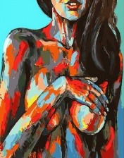 Картина по номерам Paintboy PK 33032 Брюнетка 40x50 см