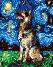 Картина по номерам Paintboy PK 38077 Красочный пёс 40x50 см
