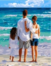 Картина по номерам Paintboy PK 41034 Семья на море 40x50 см