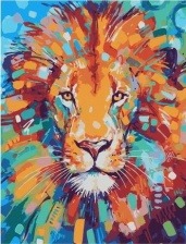Картина по номерам Paintboy GX 36019 Лучезарный лев 40х50 см